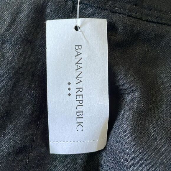 BANANA REPUBLIC Linen-Blend Wide-Leg Pleated Pant, Black, Size 12 - Picture 5 of 8